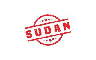 SUDAN stamp rubber with grunge style on white background vector