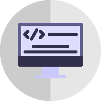 diseño de icono de vector de programación