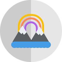 Rainbow Landscape Vector Icon Design