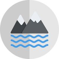 bahía paisaje vector icono diseño