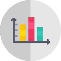 Stacked Bar Chart Vector Icon Design