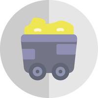 Mining Cart Vector Icon Design