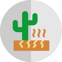 Desert Hot Weather Vector Icon Design