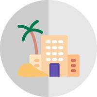 Desert Hotel Vector Icon Design