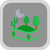 Moon Landscape Vector Icon Design