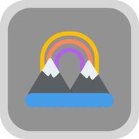 arco iris paisaje vector icono diseño