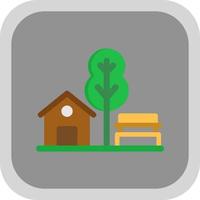 Village Landscape Vector Icon Design