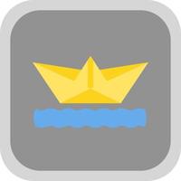 Paper Boat Vector Icon Design