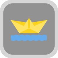 Paper Boat Vector Icon Design