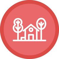 Home Landscape Vector Icon Design