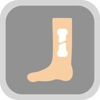 Broken Leg Vector Icon Design