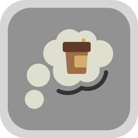 Coffee Thinking Vector Icon Design