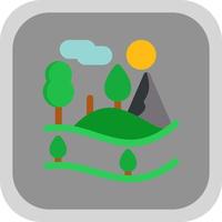 bosque paisaje vector icono diseño