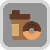 Coffee Doughnut Vector Icon Design