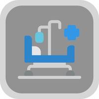 Hospital Bed Vector Icon Design