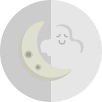 Halloween Moon Vector Icon Design