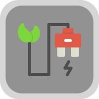 Eco Power Socket Vector Icon Design