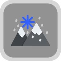Snow Landscape Vector Icon Design