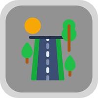 Road Landscape Vector Icon Design