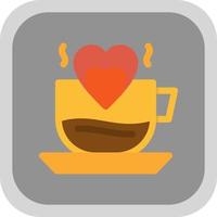 diseño de icono de vector de café de corazón