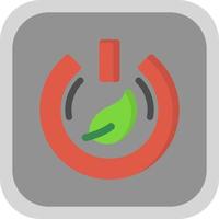 Eco Power Button Vector Icon Design