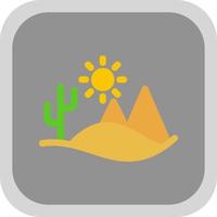 Desert Landscape Vector Icon Design