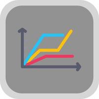 Multiple Line Graph Vector Icon Design