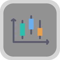 Candlestick Chart Vector Icon Design