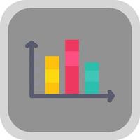 Stacked Bar Chart Vector Icon Design