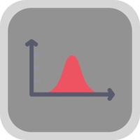 Bell Curve on Graph Vector Icon Design