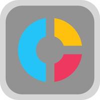 Donut Chart Vector Icon Design