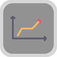 Rising Line Graph Vector Icon Design