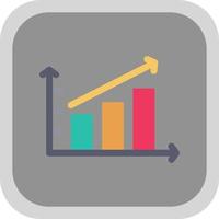 Escalating Bar Graph Vector Icon Design