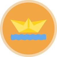 Paper Boat Vector Icon Design