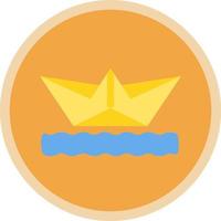 Paper Boat Vector Icon Design