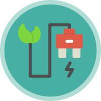 Eco Power Socket Vector Icon Design