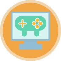 Gaming Pc Vector Icon Design