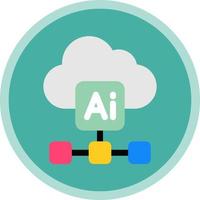 diseño de icono de vector de arquitectura basada en la nube