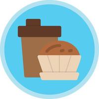 Coffee Muffin Vector Icon Design