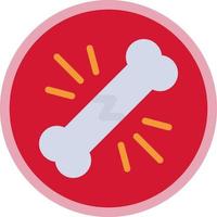 Broken Bone Vector Icon Design