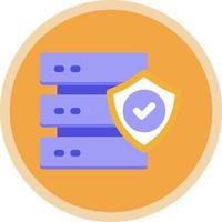 Secured Backup Vector Icon Design