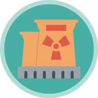 Nuclear Plant Vector Icon Design