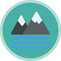 bahía paisaje vector icono diseño