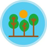 Tree Landscape Vector Icon Design