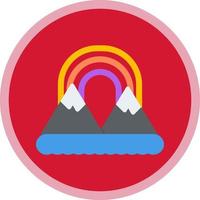 arco iris paisaje vector icono diseño