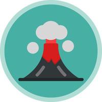 Volcano Landscape Vector Icon Design