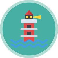 Lighthouse Landscape Vector Icon Design