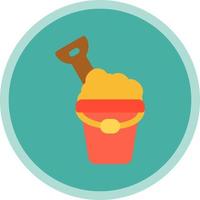 Sand Bucket Vector Icon Design