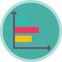 Horizontal Bar Chart Vector Icon Design