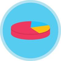 3D Pie Chart Vector Icon Design